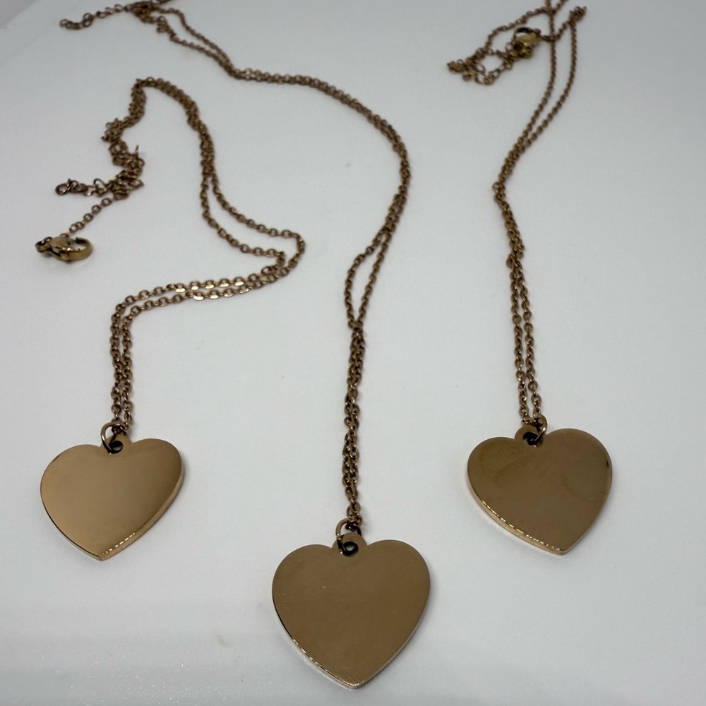 Gold Heart Pendant Necklace with Delicate Chain